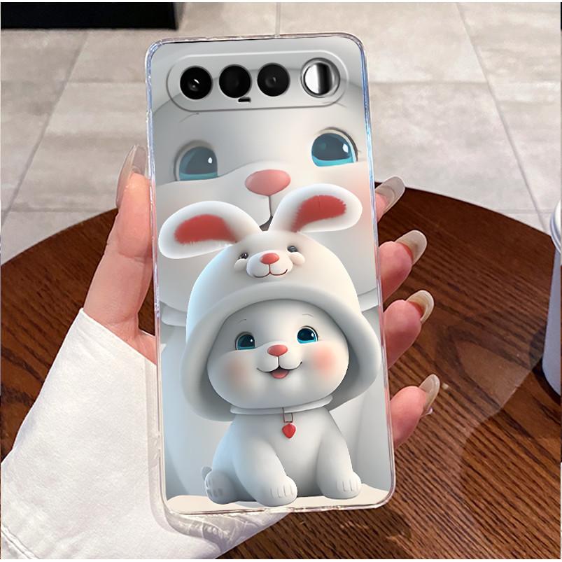 For Realme 16 5G RMX5171 Case Clear Luxury Cute Love Rabbit Funny Pattern TPU Soft Silicone Back Cover For Realme16 2026 Casing