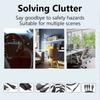 20Pieces Adhesive Cable Management Clip Adhesive Cord Holder,No Residues Removal,Heat Insulation, Space Saving Design