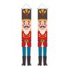 Christmas Nutcracker Couplets Door Curtain Flags | Festive Porch Decor
