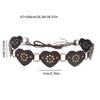 Retro Wide Heart Link Belt Fashion Accessory Waist Cincher Band For Jeans Dresses In Multiple Color