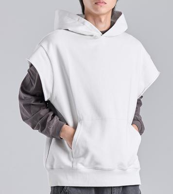 Beoteunseoul Sleeveless Vintage Cotton Hooded Vest (White)