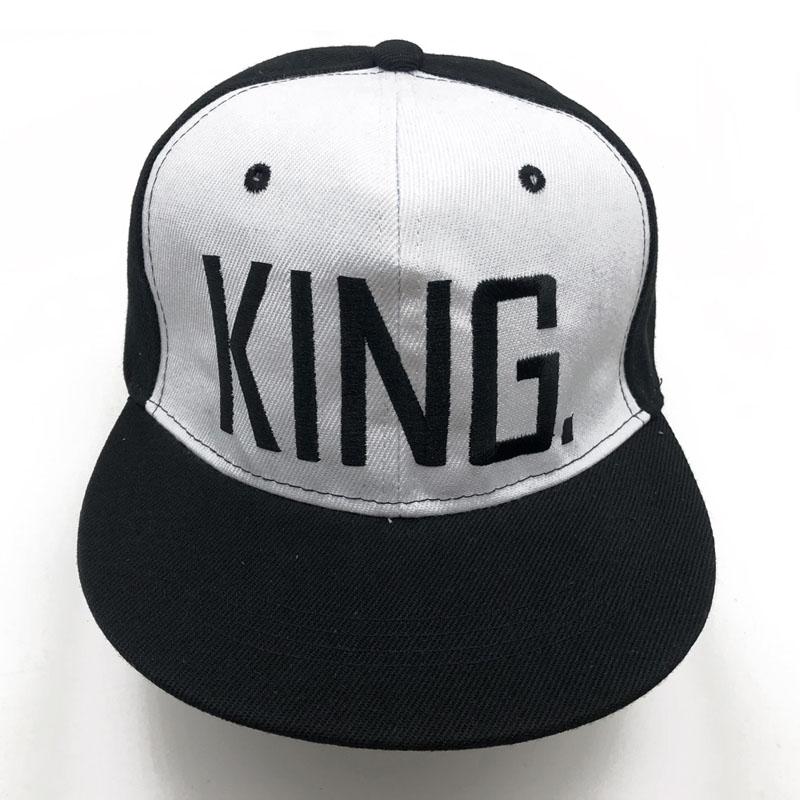 

1PC KING Embroidered Lover Men Women Baseball Cap Black Hip Hop Snapback Chapeau Bone Masculino Hats Adjustable