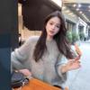 High-End Women's Gray Mohair Beaded Pullover Sweater - Loose, Soft Knit Top for Autumn/Winter