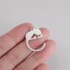 My Shape 5 Stück Niedlicher Katzenanhänger Süße Langschwanzkatzen Kätzchen Tier Edelstahl Charms für Halskette Schmuckherstellung DIY Geschenke