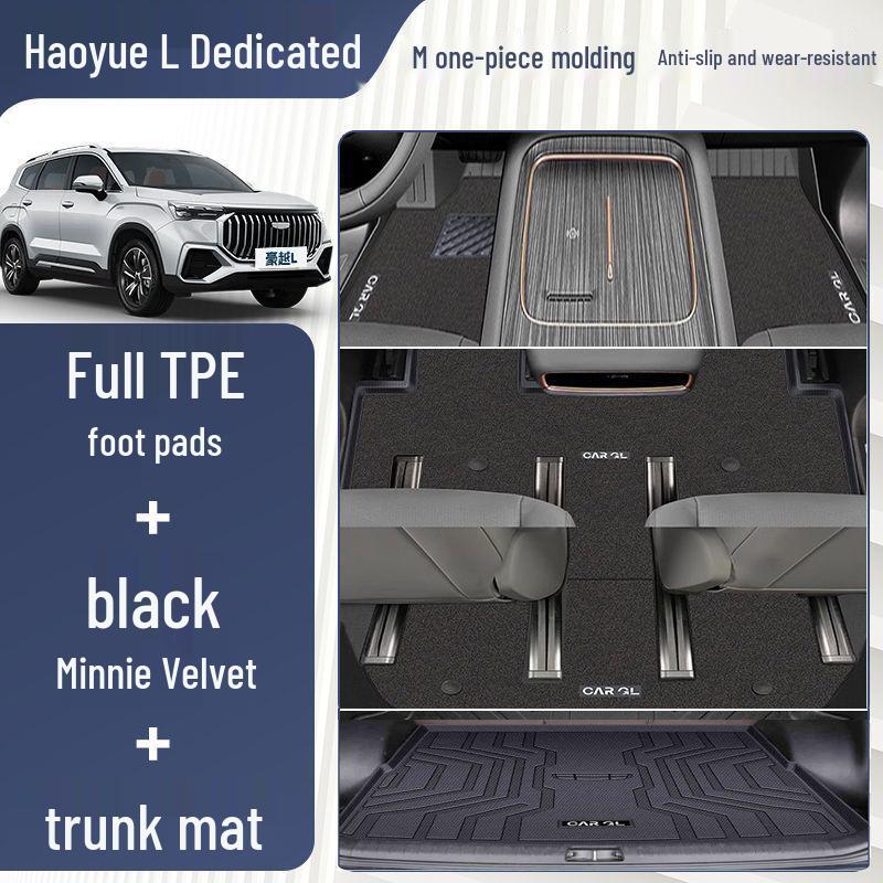 Haoyue L TPE Floor Mats for 23-24 Geely Seven-Seater Models