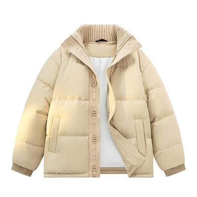 OO Stand-up Collar Cotton-padded Jacket for Men and Women In Autumn and Winter, Thickened Couple's Loose Cotton-padded Jacket