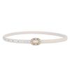 First-layer cowhide women's belt, pearl and rhinestone inlaid genuine leather belt
