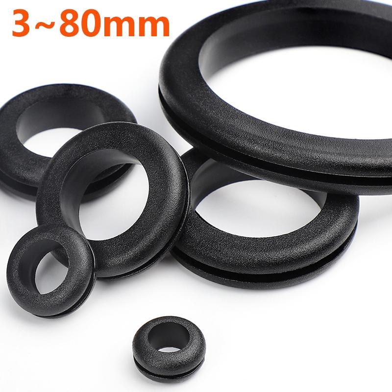 3~80mm Thickness Rubber Seal Ring Oil Sealing Grommet Gasket For Protects Wire Cable Hole Protection Ring Shim Washer Hardware