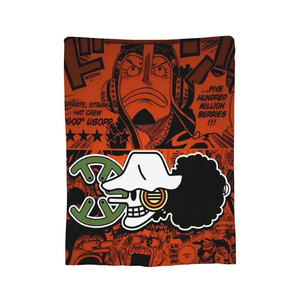 Luffy Anime Manga Coral Fleece Plush Throw Blanket Zoro Blanket for Home Couch Super Warm Bedding Throws,
