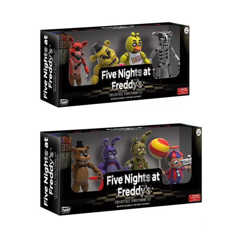 4pcs Five Fnaf Nights At Freddys Pizza Simulator 4cm Action Figures Game Toys