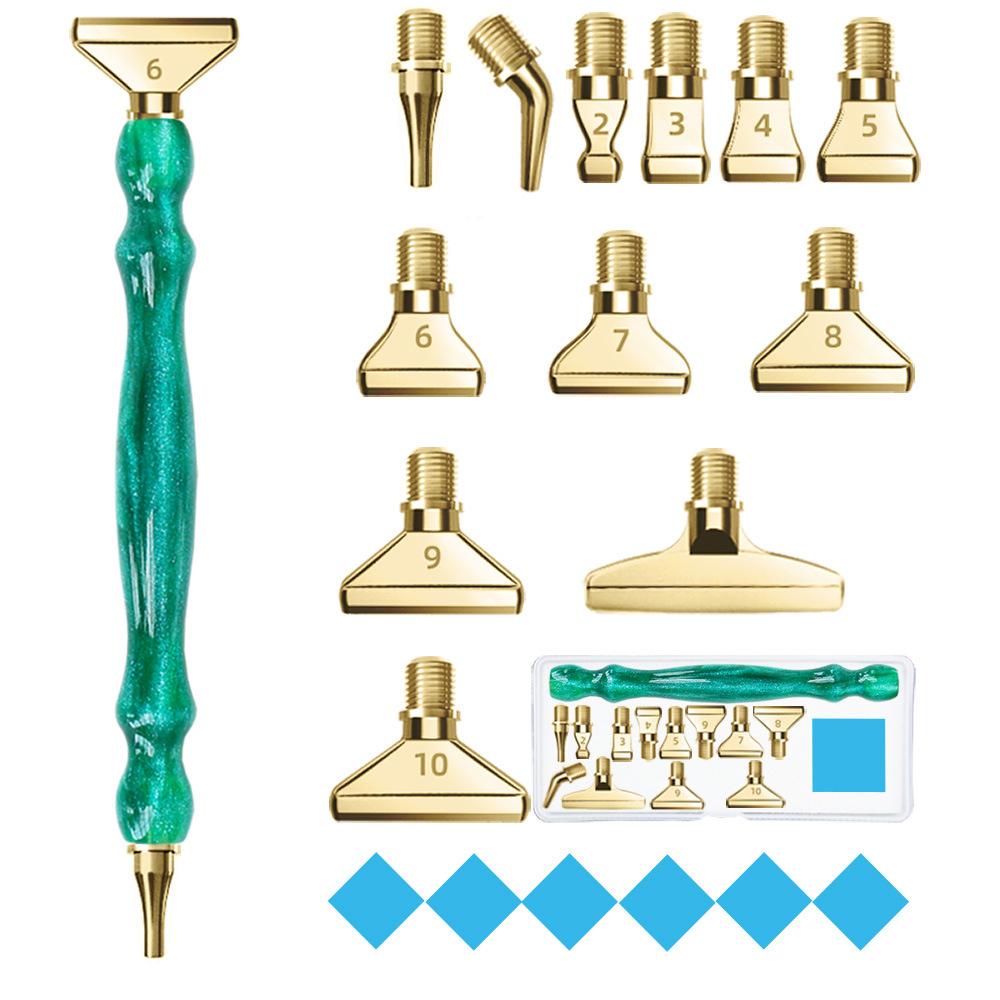 Diamant-Pinselset - Ein 19-teiliges Set lebendiger Farbverlaufswerkzeuge mit ergonomischen Griffen für präzises Diamantmalen