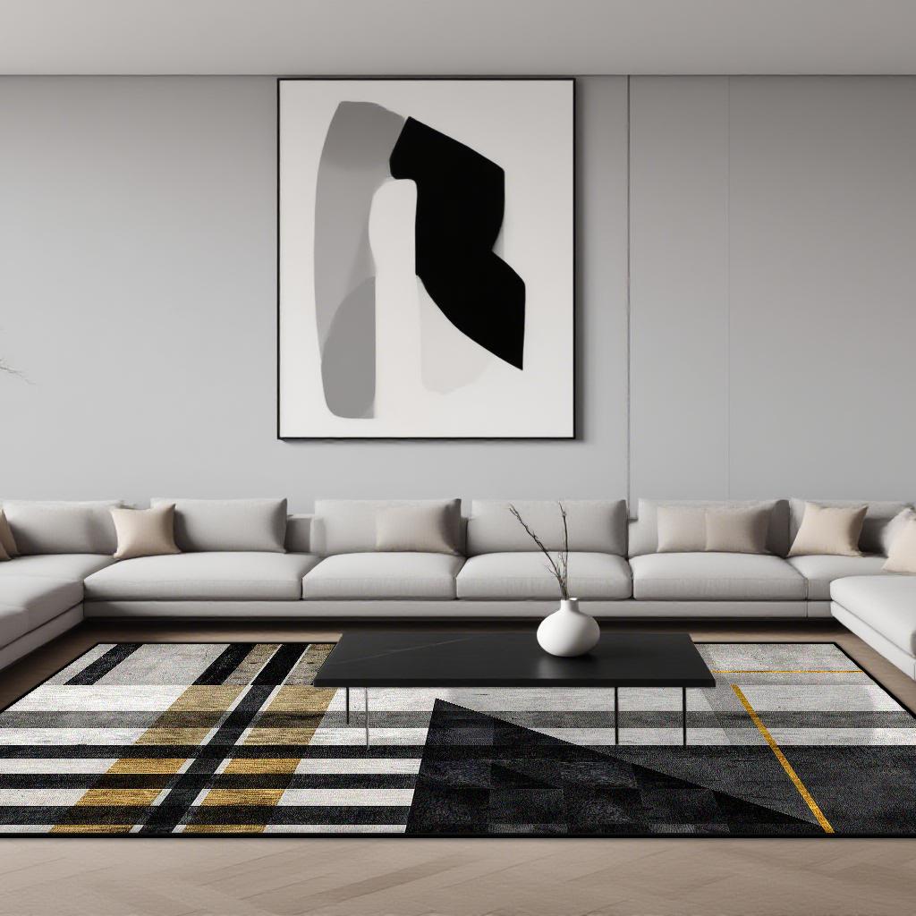 Modern Geometric Carpets for Living Room Bedroom Light Luxury Decoration Carpet Cloakroom Balcony Floor Mats Home Sofa Area Rugs