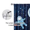 Set Of 2 Glowing Curtains Featuring Space Planets Stars Designed Effortless Installation Creating Curtain With Rod Pocket Polyester