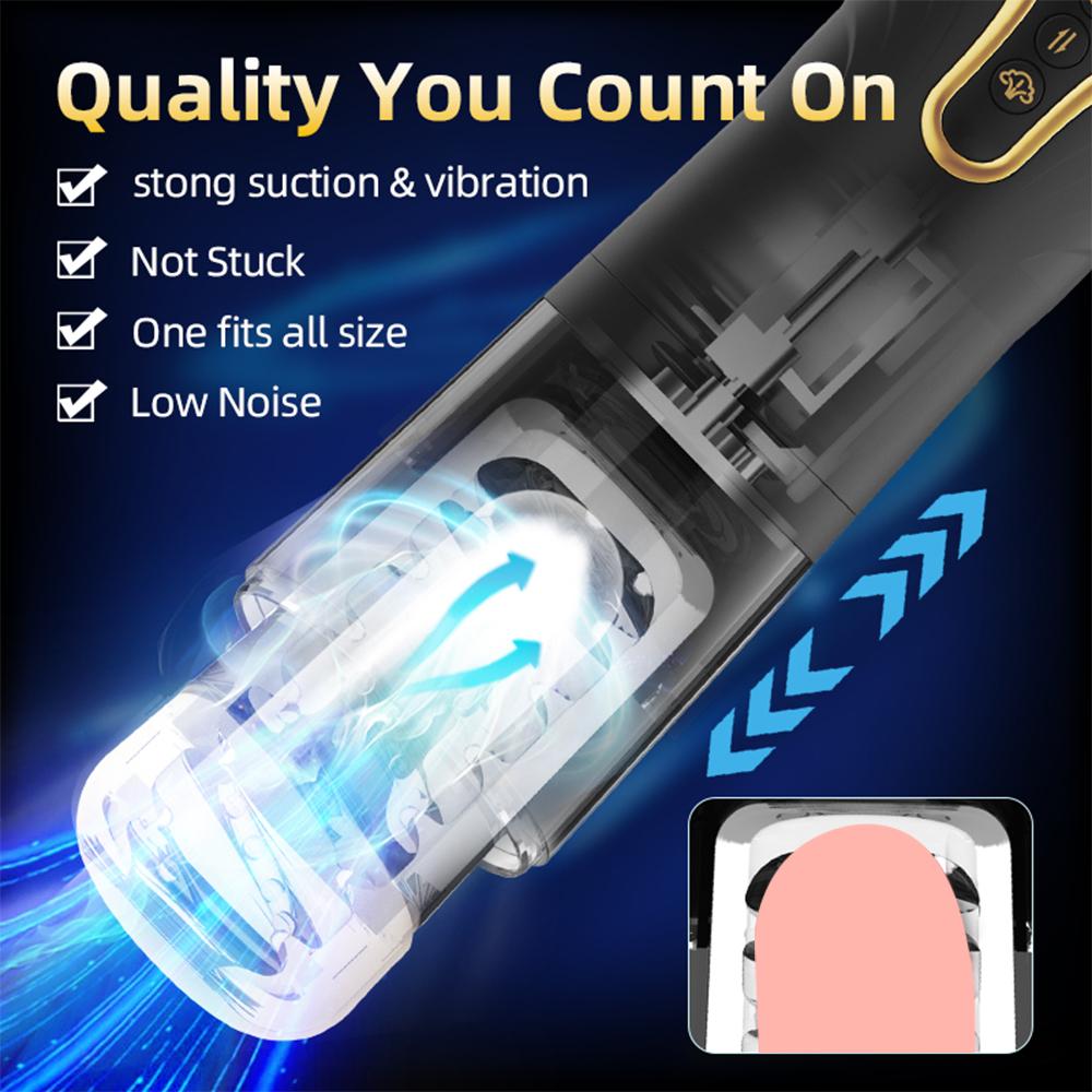 Male Sex Toy Automatic Sucking Telescopic Voice Masturbator Cup For Men Real Vaginal Suction Pocket Blowjob Adult Product