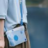 [M.Craftsman] M.bungkus Recycled Plastic Bag, Strap with Charging Cable Function, Type-C Compatible, Sustainable (Blue Polka Dots)
