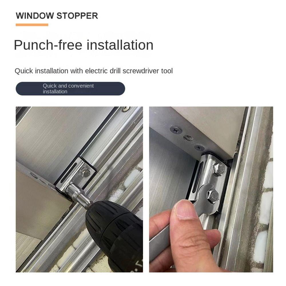 Fixed Window Locks Sliding Security Window Lock Stopper Durable Window Limiter Buckle Window