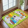 Cartoon Baumaschine Teppich für Wohnzimmer Schlafzimmer Sofa Kreative Fußmatte Heimdeko Bereich Robuster Rutschfester Teppich Große Größe