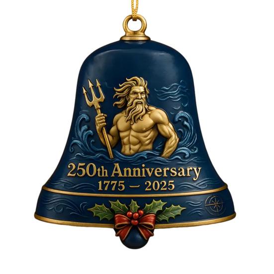 United States 250th Anniversary Bell Ornament Patriotic Christmas Tree Decoration Vintage Metal Commemorative Doorbell for Collectors
