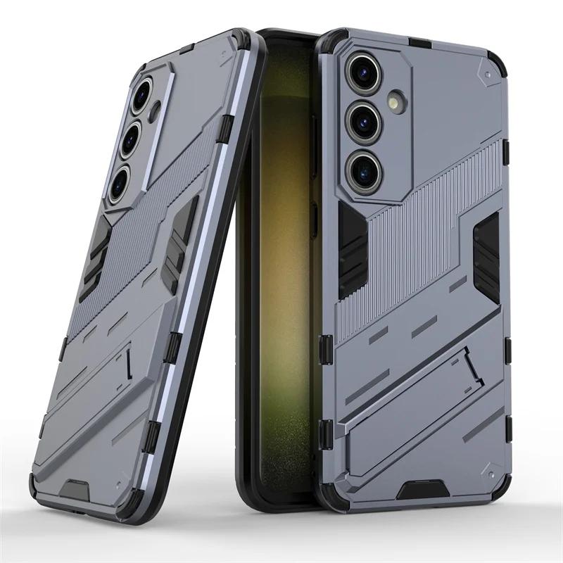 For Samsung Galaxy S24 FE 5G Case Car Magnetic Holder Armor Phone Cover For Sumsung S24FE S 24 FE 24FE 5G Soft Frame Coques