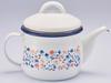 Toyohoro Marie Claire Enamel Teapot (with tea strainer) Fleurette Size: Approx. W18 D10.6 H12.5 MCY-06