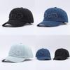 Cotton Denim Baseball Cap With Floral Embroidery For Summer Outdoor Casual Wear