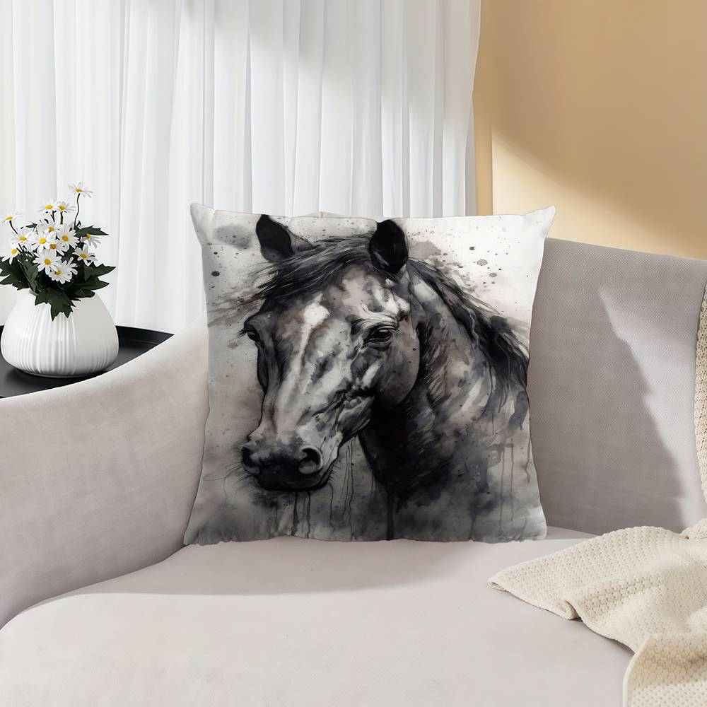 Modern Minimalist Animal Horse Pillow Cushion Cover Pillowcase Living Room Sofa Home Decor