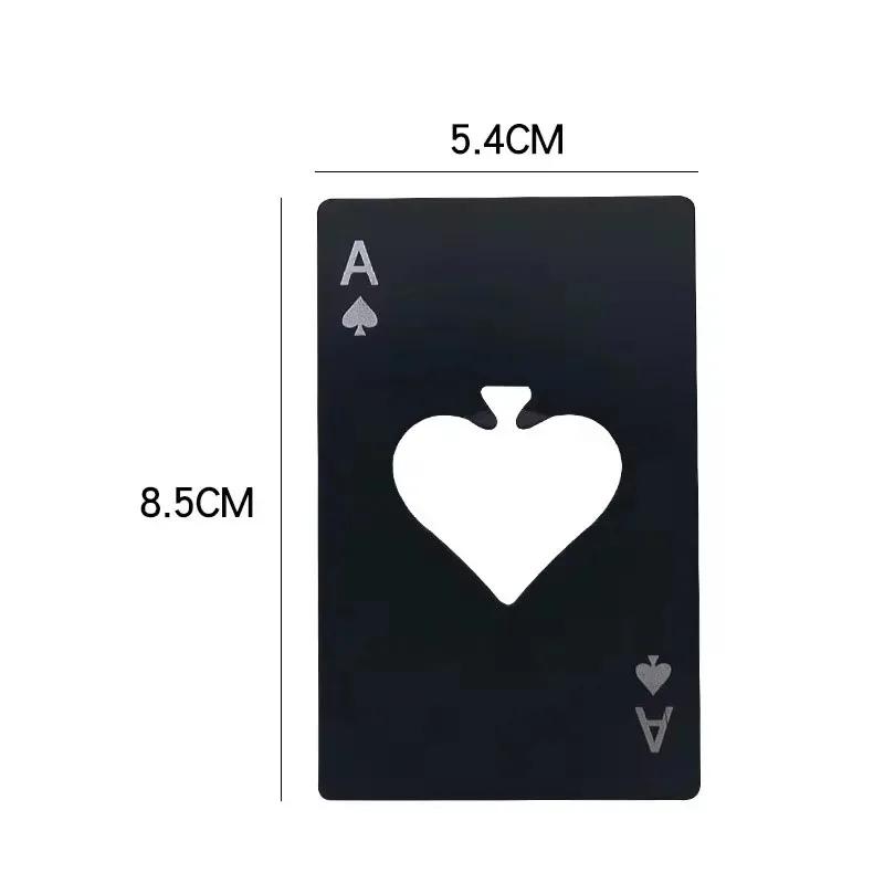 Poker Bottle Opener Portable Stainless Steel Bottle Opener Ace of Spades Credit Card Bottle Opener Cocina Accesorio Cheap