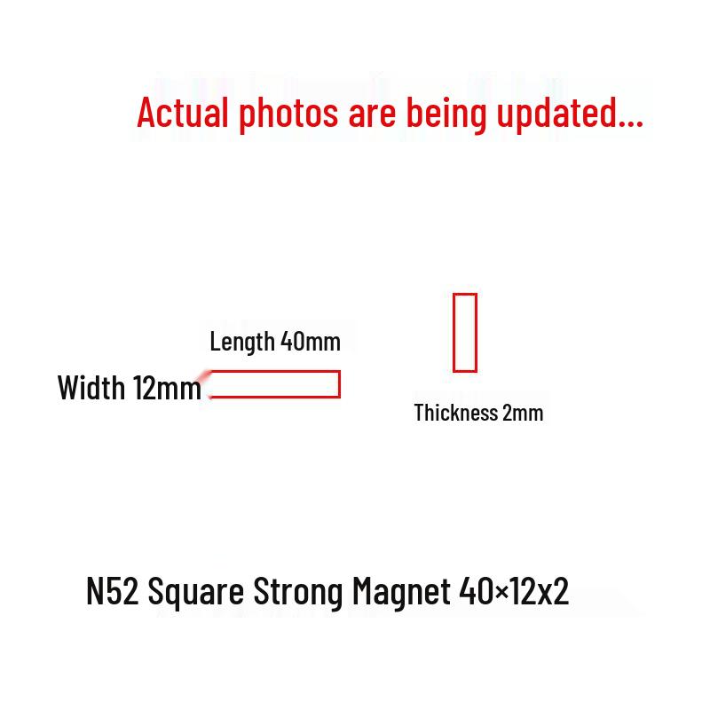 N52 40mm Neodymium Iron Boron Square Magnet Strip