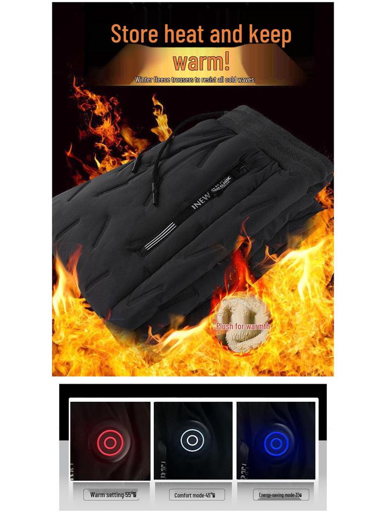 Spodnie zimowe męskie Ten Zone podgrzewane USB z wełną jagnięcą