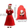 Santa Suit Christmas Santa Clauses Costume for Men Women Adults 3/4/5/6/7 Santa Costume Outfits Funny Santa Bear Hat