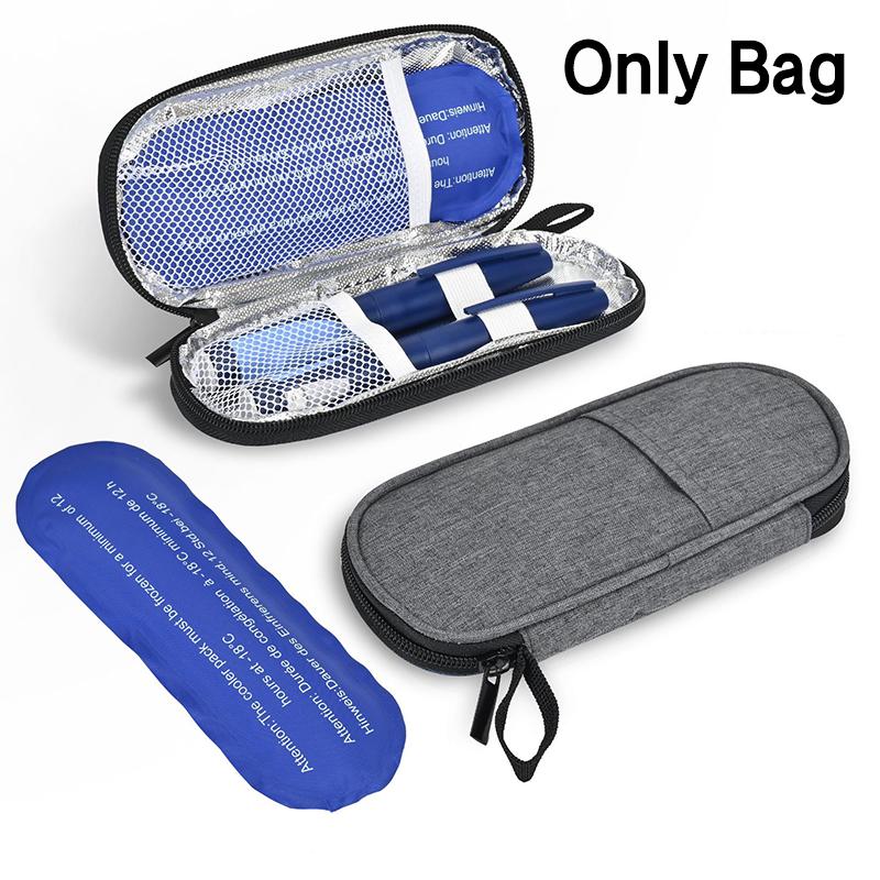 Insulin Cooler Bag Portable Insulated Protector Waterproof Insulin Travel Case Cooler Box Large Capacity Diabete Insulin Ice Bag