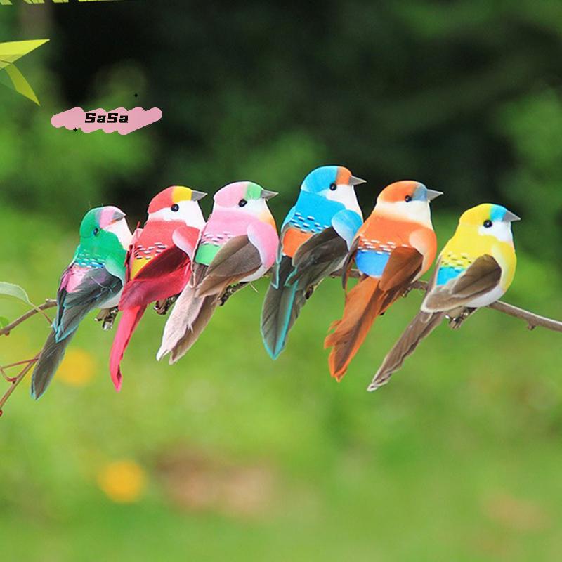 1Pc Artificial Birds Foam Animal Simulation Feathe-r Model Cute Fake Tit for DIY Craft Home Garden Ornament Decoration