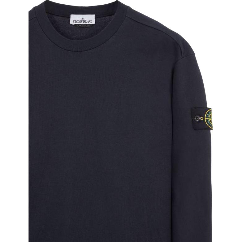 STONE ISLAND Garment Dyed Sweatshirt Navy Blue Men Tops 801563750-A0020