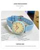 High-End Cream Canvas Strap Quartz Watch - Korean Style Fashion for Girls