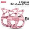 WEST BIKING Bicycle Pedals 3 Bearing Cat Shaped MTB Road Bike Pedals Flat Platform Seal Bearings Cycling Pedals Bike Accessories