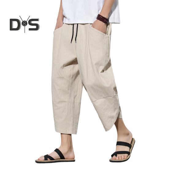 

Дышащие мужские летние брюки, однотонные шикарные повседневные мужские летние брюки L