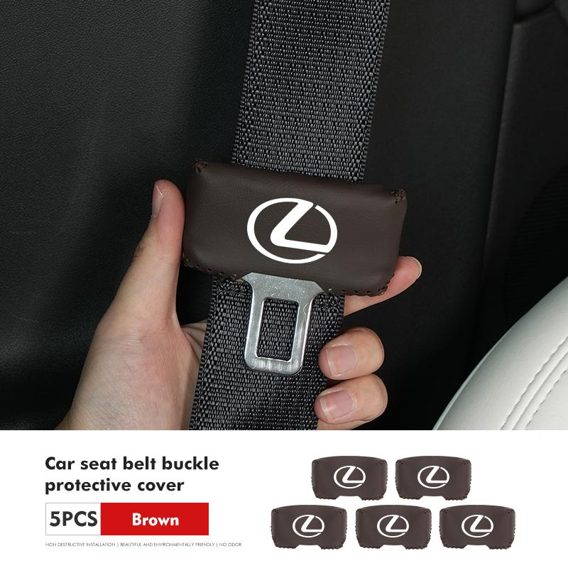 Car Seat Belt Buckle Cover Leather Protector Anti-collision Case For Lexus UX250h RX450h RX300 GX470 CT200h RX400h NX300h RX350