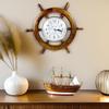 Time's Wall Clock | Nautical Pirate's Ship Wheel | Premium Craft Gift (24 Inches)