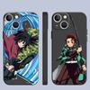 Case For Apple iPhone 14 13 11 12 Pro 7 XR X XS Max 8 Plus 6 6S SE 2022 13Pro Black Soft Phone Funda Anime  Demon Slayer
