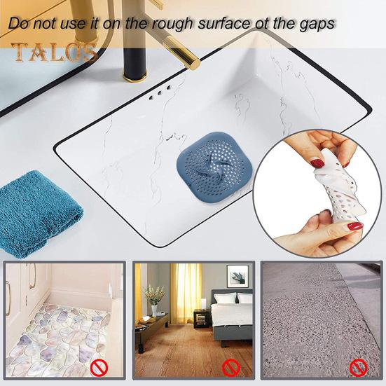 Raccogli-capelli in silicone per scarico doccia, resistente, protezione per scarico per bagno, cucina, lavanderia, facile da pulire, design antiscivolo, accessorio per doccia.