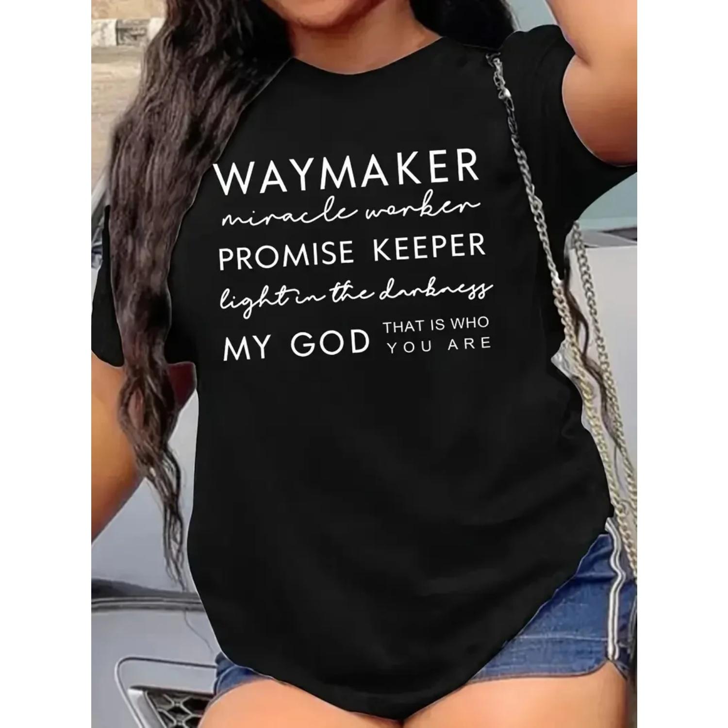 

Solid Short Sleeve Fashion Tee Women s Tops Faith Quote Print Crew Neck Graphic T-shirt S чёрный