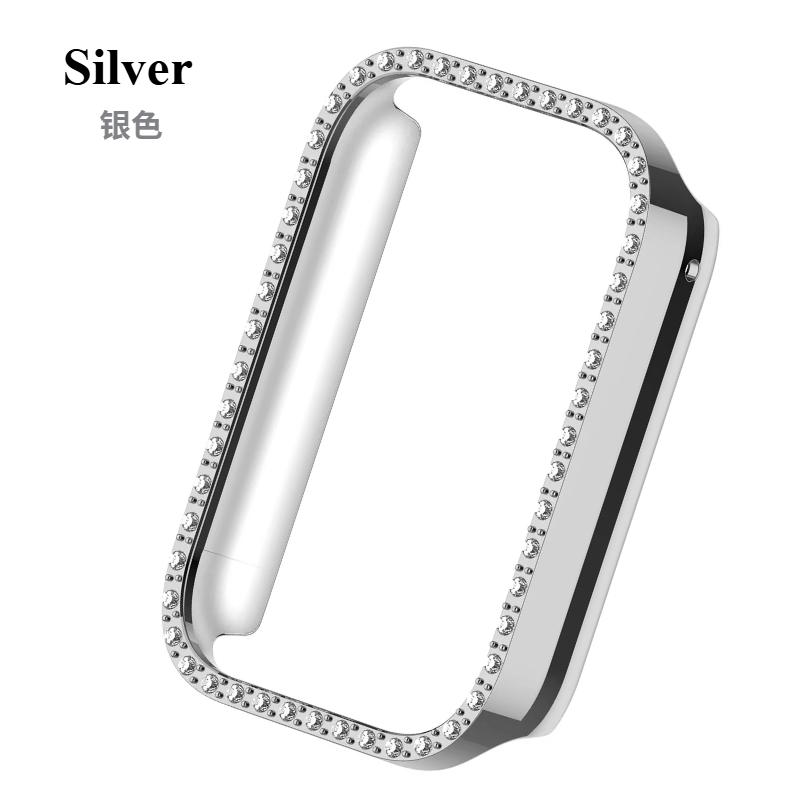 

Защитный чехол с бриллиантами для Xiaomi Mi Band 9/8, чехол-протектор, ПК-оболочка для MiBand 8/9 Pro, чехол-оболочка, модные аксессуары Mi Band 8Pro серебряный