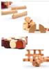[Myth Square] 3D Kongming Puzzle Set of 9, 3D Adult Intellectual Toy with Walkthrough (Instruction Manual), Natural Wood, Challenging