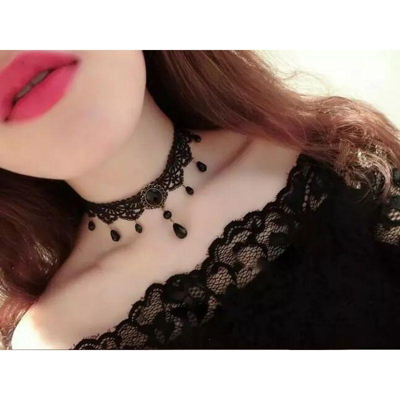 Black Lace Clavicle Chain Female Elegant Neck Accessories
