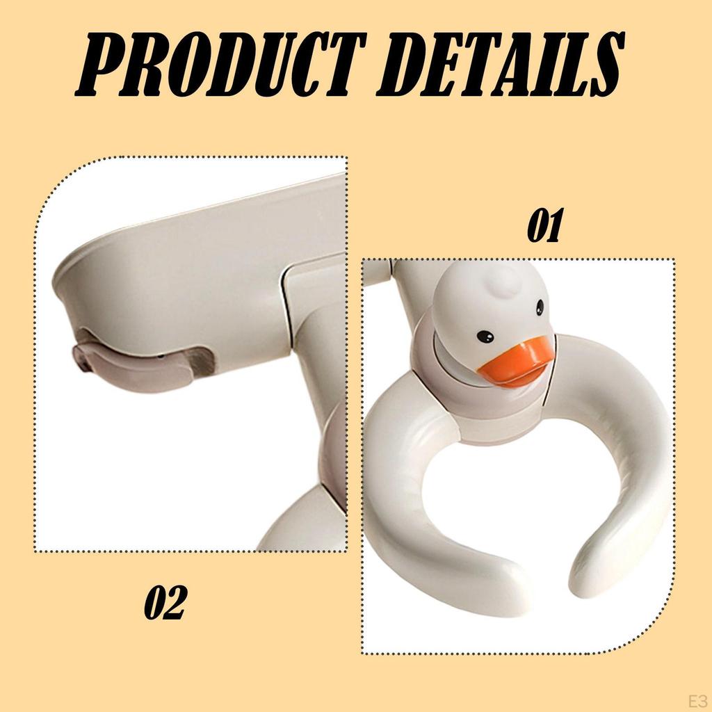 Bath Stand Hug Adjustable Foldable Ergonomical with Suction Cups Smooth Handles for Tub
