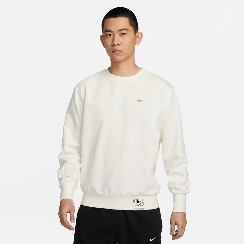 Nike Casual Cute Pet Logo Embroidered Sports Warm Crew Neck Long Sleeve Sweatshirt Men Sweatshirt White HF1115-100(TEAM702-BAYBAY-DOG)