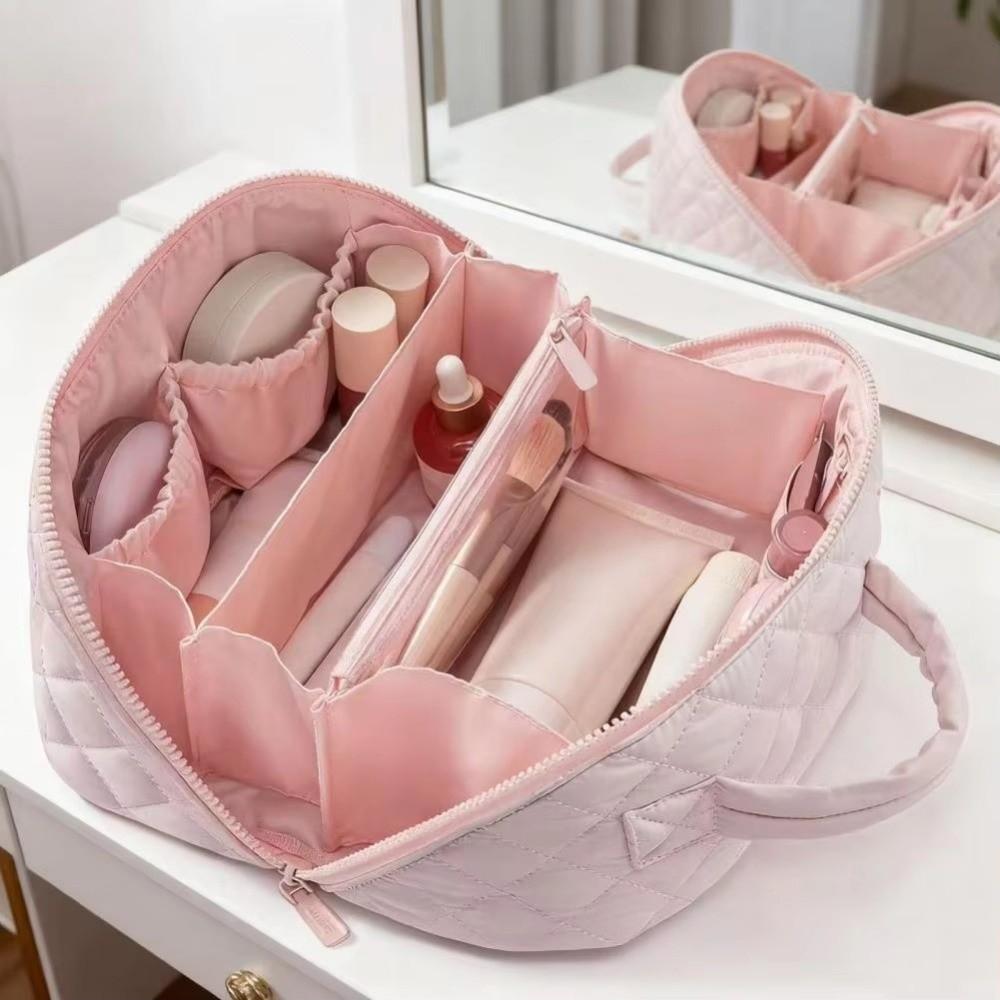 Large Capacity Handheld Cosmetic Bag Multiple Pockets Wash Bag Make Up Pouch Bag  Toiletries