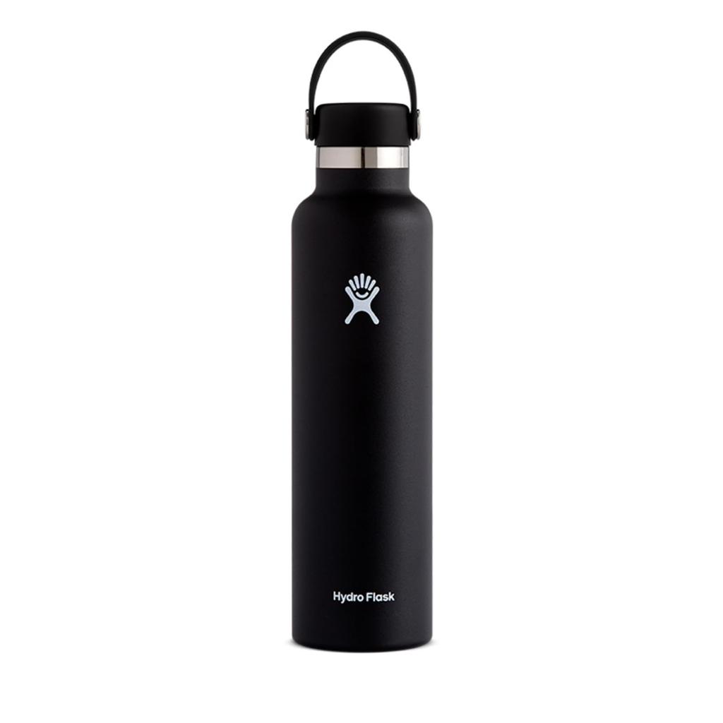Stainless Steel Bottle Standard Mouth 24oz 709ml Black Thermal Insulated Water Bottle (Authentic Japanese Product)