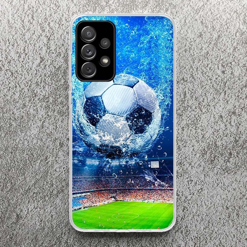 Football Soccer Ball Design Print Soft Case for Samsung A51 A50 A21S A70 A71 Phone Shell A31 A41 A10 A20E A30 A40 A6 A7 A8 A9 Pa