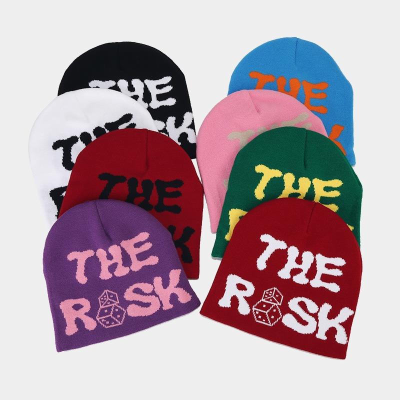 Y2K Fashion Trend Knitted Hat Men's Personality Hip Hop Jacquard Hat Women's Trend Street Ear Hat